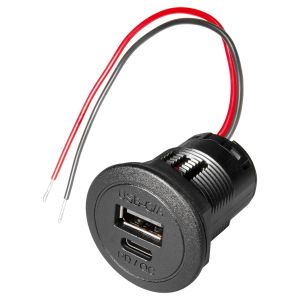 PRO CAR inbouw-dubbelstopcontact USB-C/USB-A