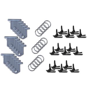 Clip-on fastening set for awning keder strips