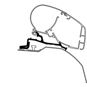 Adapter für Fiat Ducato ab Bj. 2006/07 zu Markisen Dometic PR 2000