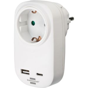 Steckdosenadapter mit USB-A/C 